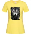 Жіноча футболка Вовк ліс Лимонний фото