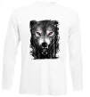 Лонгслив Вовк ліс Белый фото