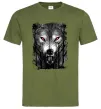 Чоловіча футболка Вовк ліс Оливковий Чоловіча футболка Вовк ліс Оливковий фото