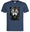 Чоловіча футболка Вовк ліс Темно-синій Чоловіча футболка Вовк ліс Темно-синій фото