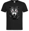 Чоловіча футболка Вовк ліс Чорний Чоловіча футболка Вовк ліс Чорний фото