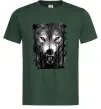 Чоловіча футболка Вовк ліс Темно-зелений Чоловіча футболка Вовк ліс Темно-зелений фото