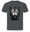 Чоловіча футболка Вовк ліс Графіт Чоловіча футболка Вовк ліс Графіт фото