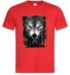 Чоловіча футболка Вовк ліс Червоний Чоловіча футболка Вовк ліс Червоний фото