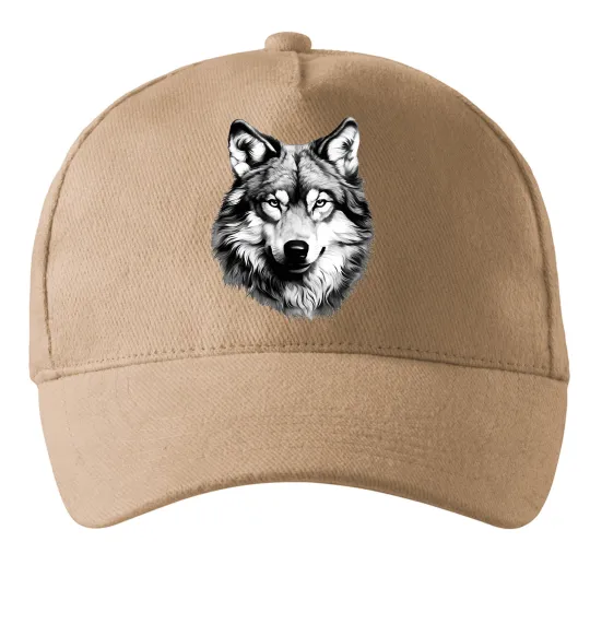 Кепка Вовк голова Песочный фото
