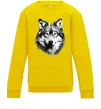 Детский Свитшот Вовк голова Солнечно желтый фото