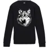 Детский Свитшот Вовк голова Черный фото