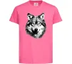 Дитяча футболка Вовк голова Яскраво-рожевий фото