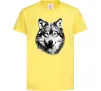 Дитяча футболка Вовк голова Лимонний фото