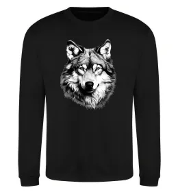 Світшот Multicolor wolf Чорний фото