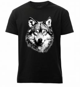 Чоловіча преміум футболка Вовк голова