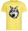 Мужская футболка Вовк голова Лимонный фото