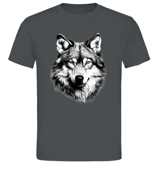 Мужская футболка Вовк голова Графит фото