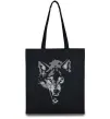 Еко-сумка Вовк морда Чорний фото