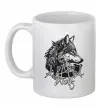 Чашка керамічна Alpha wolf Білий фото