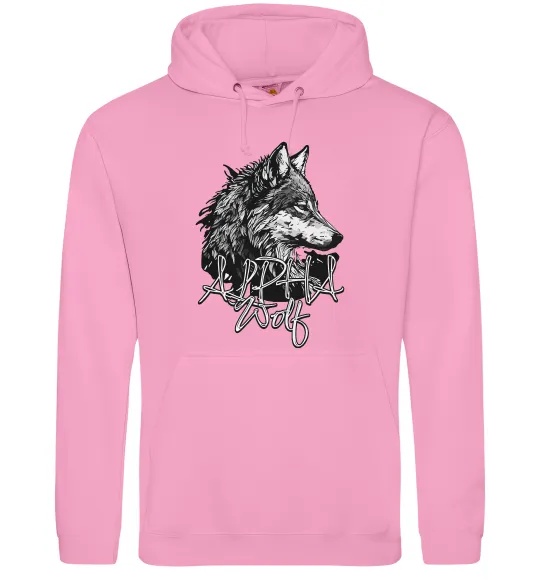 Женская толстовка (худи) Alpha wolf Розовый фото