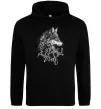 Женская толстовка (худи) Alpha wolf Черный фото