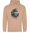 Женская толстовка (худи) Alpha wolf Песочный фото