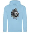 Женская толстовка (худи) Alpha wolf Голубой фото