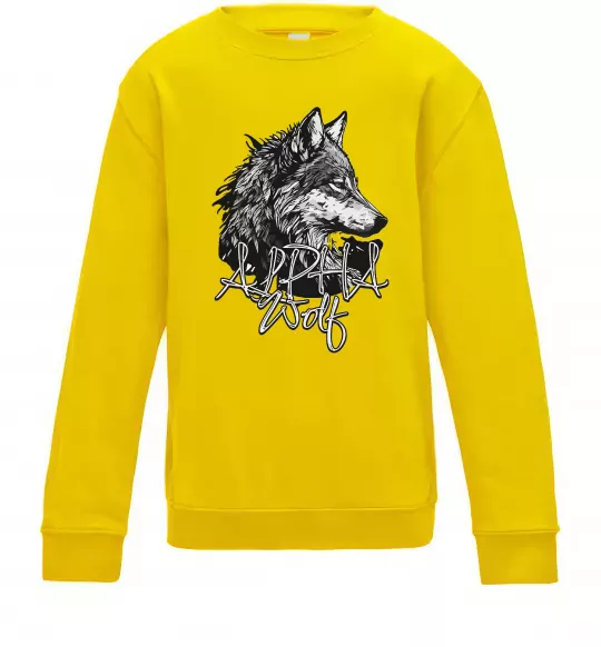 Дитячий світшот Alpha wolf Сонячно жовтий фото