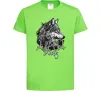 Дитяча футболка Alpha wolf Лаймовий фото
