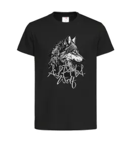 Дитяча футболка Alpha wolf Чорний фото