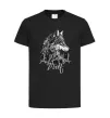 Дитяча футболка Alpha wolf Чорний фото