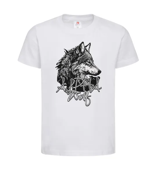 Дитяча футболка Alpha wolf Білий фото