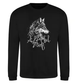 Свитшот Alpha wolf Черный фото