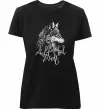 Женская премиум футболка Alpha wolf Черный фото