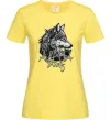 Женская футболка Alpha wolf Лимонный фото