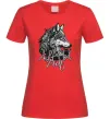 Женская футболка Alpha wolf Красный фото
