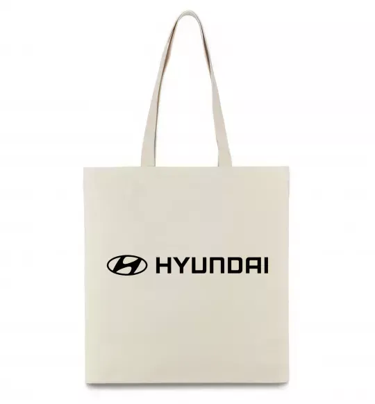Эко-сумка Hyundai logo та назва Бежевый фото