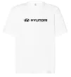 Футболка Оверсайз Hyundai logo та назва Білий фото