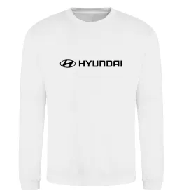 Свитшот Hyundai logo та назва Белый фото