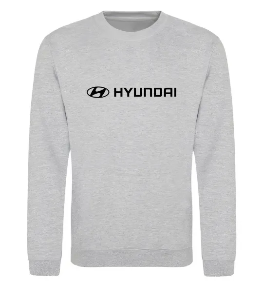 Свитшот Hyundai logo та назва Серый меланж фото