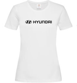 Жіноча футболка Hyundai logo та назва