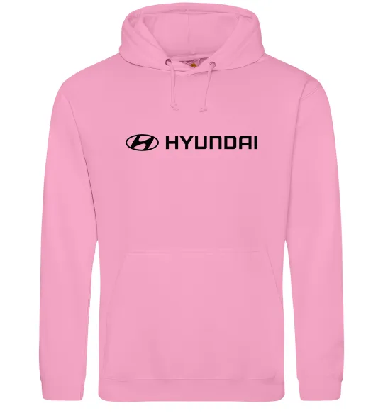 Мужская толстовка (худи) Hyundai logo та назва Розовый фото
