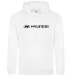 Мужская толстовка (худи) Hyundai logo та назва Белый фото