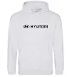 Мужская толстовка (худи) Hyundai logo та назва Серый меланж фото