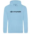 Мужская толстовка (худи) Hyundai logo та назва Голубой фото
