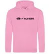 Жіноча толстовка (худі) Hyundai logo та назва Рожевий фото