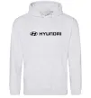 Жіноча толстовка (худі) Hyundai logo та назва Сірий меланж фото