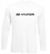 Лонгслів Hyundai logo та назва Білий фото