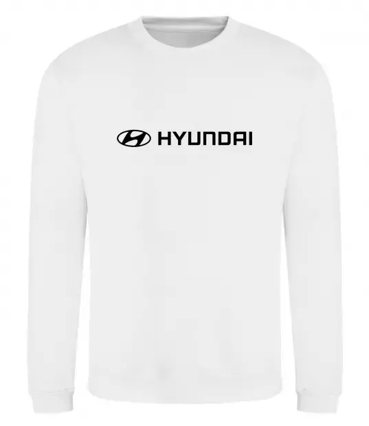 Свитшот Hyundai logo та назва Белый фото