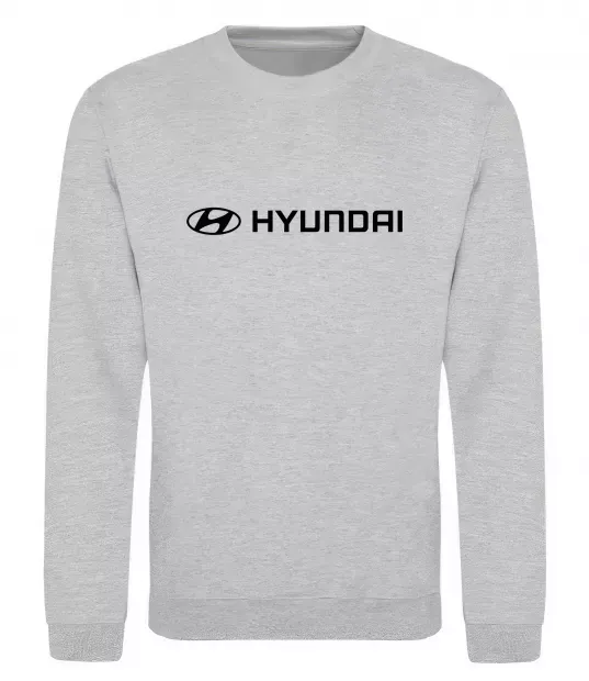 Свитшот Hyundai logo та назва Серый меланж фото