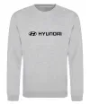 Свитшот Hyundai logo та назва Серый меланж фото