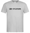 Чоловіча футболка Hyundai logo та назва Сірий фото