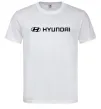 Чоловіча футболка Hyundai logo та назва Білий фото