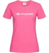 Жіноча футболка Hyundai logo та назва Яскраво-рожевий фото